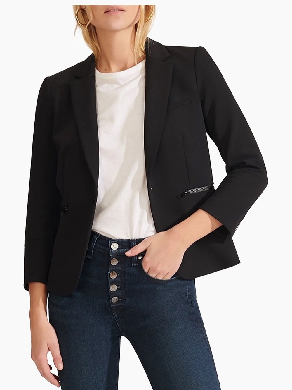 Veronica Beard Core Scuba Schoolboy Jacket in navy | size 8